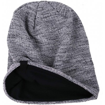 Berets Women's Slouch Beanie Long Baggy Skull Cap Turban Winter Beret Hat - Grey - CV18XQXCYE0 $9.78