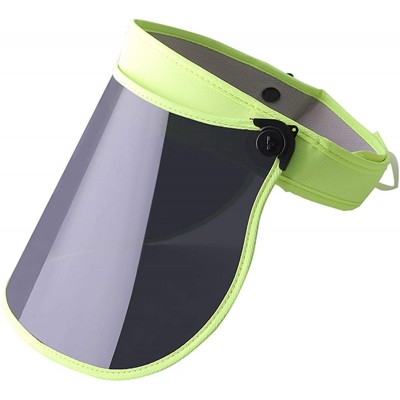 Visors Sun Visor Hat Clear Beach Cap Foldable Visor UV Protection Hat Unisex Wide Brim - Green - CM18OLESZ3K $27.64