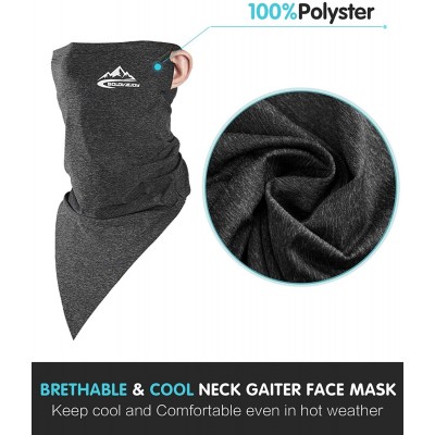 Balaclavas Cooling Ear Loops Neck Gaiter Bandana Mask Face Scarf Balaclava for Men & Women - 07-dark Grey - C3197NZW5EN $8.49