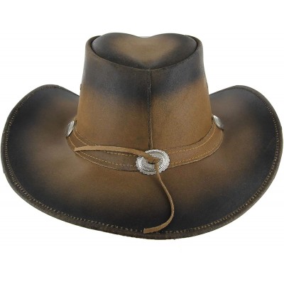 Cowboy Hats Leather Buffalo Nickel Prairie Dog Hat Brown - CW184AOHE0W $46.50