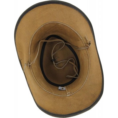 Cowboy Hats Leather Buffalo Nickel Prairie Dog Hat Brown - CW184AOHE0W $46.50