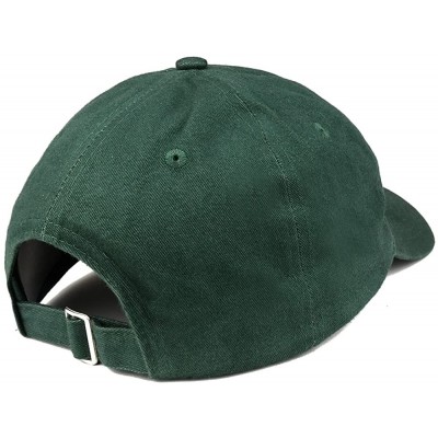 Baseball Caps Team Vegan Embroidered Low Profile Brushed Cotton Cap - Hunter - C3188TGD8ND $14.19
