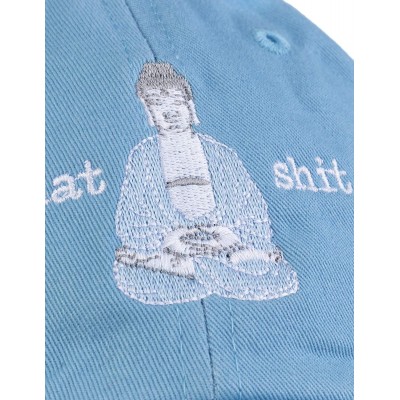 Baseball Caps Let That Sht Go - Funny Zen Buddha Yoga Mindfulness Peace Hippy Women Men Baseball Cap Dad Hat - Blue - C018XNU...