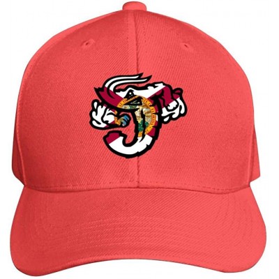 Baseball Caps Jacksonville Jumbo Shrimp Florida Flag Base-Ball Cap & Hat for Men or Women - Red - CV18S69AZ7S $17.38
