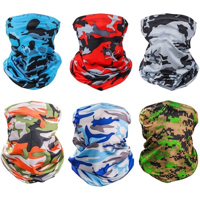 Balaclavas Protection Windproof Sunscreen Breathable Camouflage - Camouflage (6 Pack) - C9196U8G2E2 $41.70