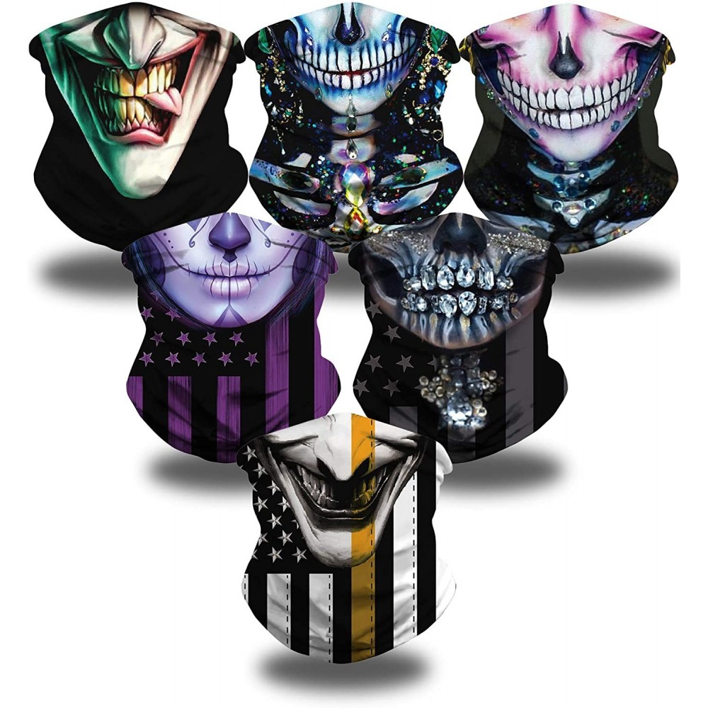 Balaclavas Face Bandanas for Sports- Outdoors- Sport Headband Neck Gaiter - Clown Series - C5198A4IXTS $27.53