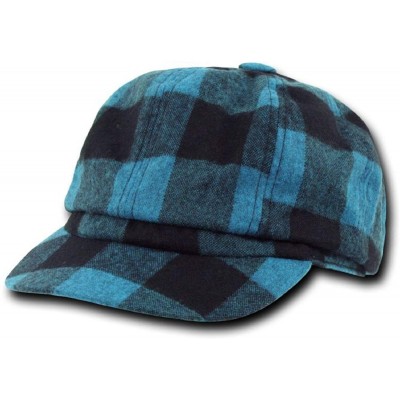 Newsboy Caps Plaid Newsboy Hats - Teal Blue - CT11B52EEJH $13.59
