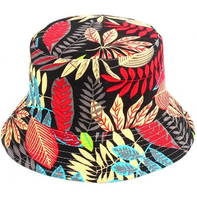 Bucket Hats Reversible Cotton Bucket Hat Multicolored Fisherman Cap Packable Sun Hat - 30 - CJ18WD83Z8H $9.61