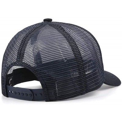 Baseball Caps Men Baseball Cap Fashion Adjustable Mesh Archery Red Dad Trucker Golf Hat - Navy-blue-2 - CE18A2XO0XE $21.68