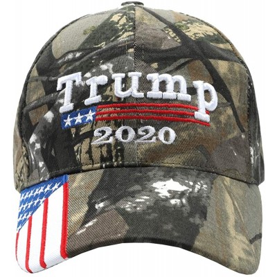 Baseball Caps Trump Hat 2020 Keep America Great USA Flag Baseball Cap - Camo - CX18QOQGKIT $13.28
