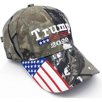 Baseball Caps Trump Hat 2020 Keep America Great USA Flag Baseball Cap - Camo - CX18QOQGKIT $13.28