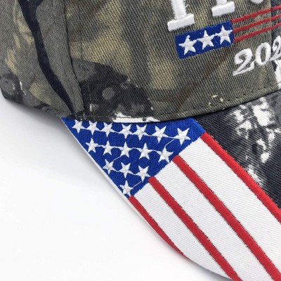 Baseball Caps Trump Hat 2020 Keep America Great USA Flag Baseball Cap - Camo - CX18QOQGKIT $13.28