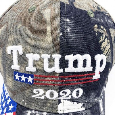 Baseball Caps Trump Hat 2020 Keep America Great USA Flag Baseball Cap - Camo - CX18QOQGKIT $13.28