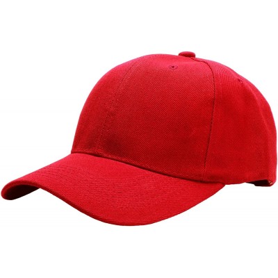 Baseball Caps 2pcs Baseball Cap for Men Women Adjustable Size Perfect for Outdoor Activities - Red/Red - CI195CY9200 $12.06