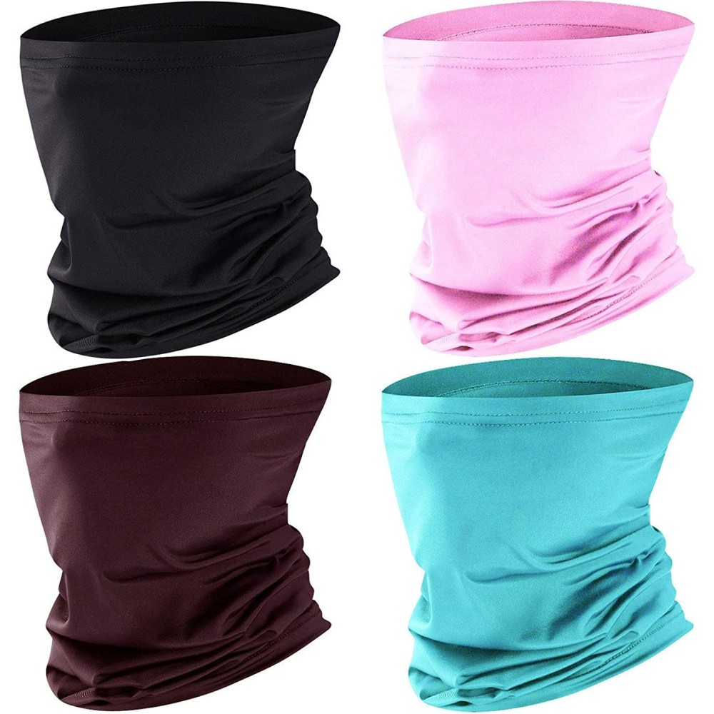 Balaclavas 4 Pack Unisex Sun Mask Face Bandana Neck Gaiter Sun Proof Face Mask Balaclava Headwear Outdoors for Men Women - CB...