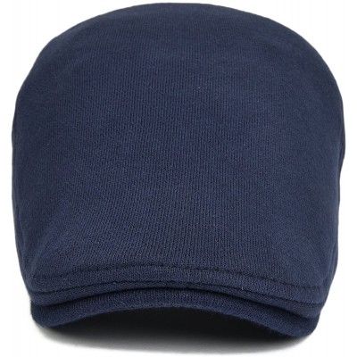 Newsboy Caps Men's Cotton Flat Ivy Gatsby Newsboy Driving Hat Cap - Navy - CX17YCZWGME $13.73