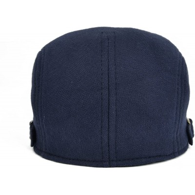 Newsboy Caps Men's Cotton Flat Ivy Gatsby Newsboy Driving Hat Cap - Navy - CX17YCZWGME $13.73