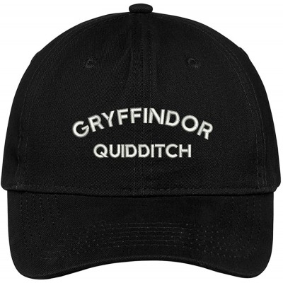 Baseball Caps Gryffindor Quidditch Embroidered Soft Cotton Adjustable Cap Dad Hat - Black - CO12NYPHFTX $14.38