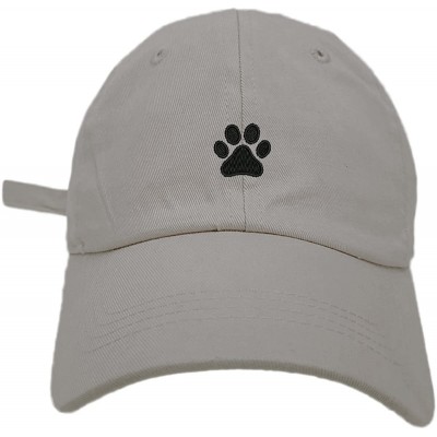 Baseball Caps Dog Paw Style Dad Hat Washed Cotton Polo Baseball Cap - Lt.grey - C2188OIGG5E $13.01