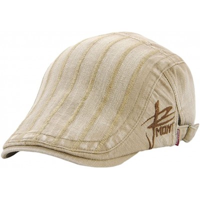 Newsboy Caps Duckbill Hat Cotton Twill Newsboy Ivy Cabbie Drving Hat Flat Cap - Style 1-khaki - CE183MKCOIC $12.72