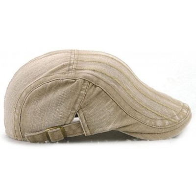 Newsboy Caps Duckbill Hat Cotton Twill Newsboy Ivy Cabbie Drving Hat Flat Cap - Style 1-khaki - CE183MKCOIC $12.72