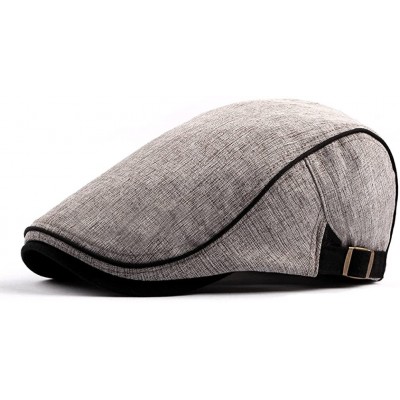 Newsboy Caps Mens Adjustable Ivy Newsboy Cabbie Gatsby Golf Beret Newsie Driving Hat Cap - Khaki1 - CL18D6MYMO5 $9.38