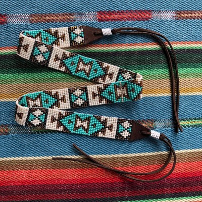 Cowboy Hats Hatbands Leather Turquoise Handmade Guatemala - C518UNGMANQ $29.93