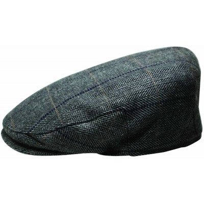 Newsboy Caps Irish Designed Grey Tartan Designed Flat Cap - CU12MAKOBHN $25.30