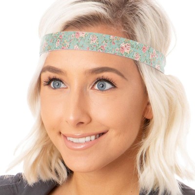 Headbands Cute Fashion Adjustable No Slip Hairband Headbands for Women Girls & Teens (Mint Country Floral 1pk) - CP18R4Y64E7 ...