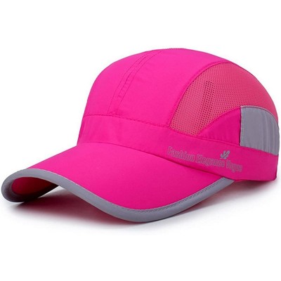Baseball Caps Lightweight Running Waterproof Baseball Protection - Rose Red - CM18EXCOKSS $10.47