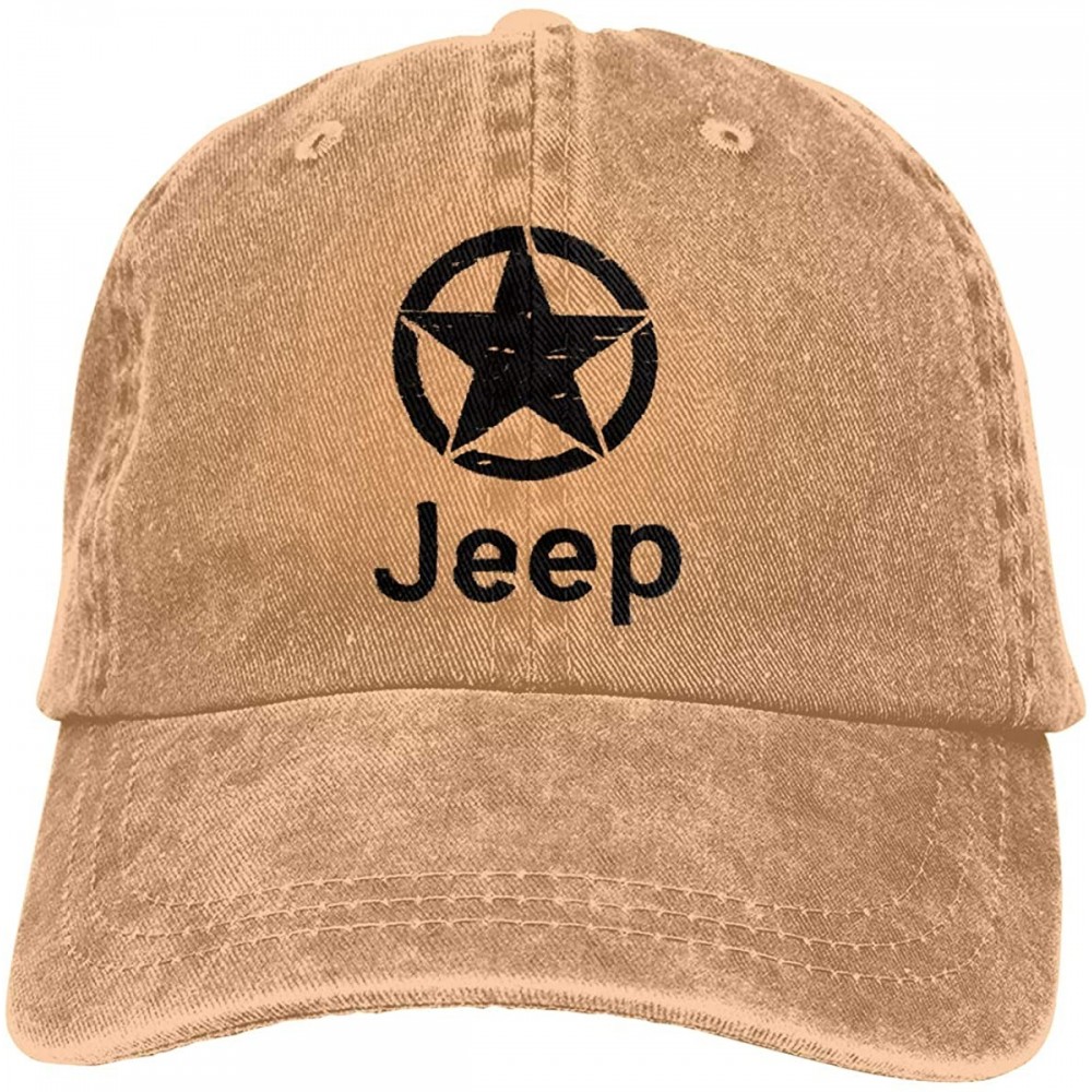 Baseball Caps Jeep Star Adjustable Sports Denim Hat Baseball Cap Hat Cowboy Hat - Natural - CB18YUMRGNS $20.06