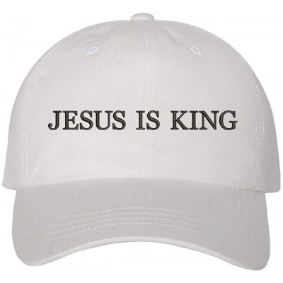 Baseball Caps Jesus is King Embroidered Unisex Baseball Hat - Kanye West Inspired - Music Lover Merch - White - C718AS5CE3I $...