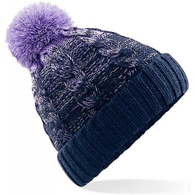 Skullies & Beanies Unisex Ombre Styled Beanie - Lavender/French Navy - CT188M2XG4S $9.38