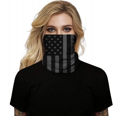 Balaclavas Camouflage American Flag Print Balaclava Bandana Neck Gaiter Scarf Headband - Patriotic Flag - CL197WKKHGC $11.74