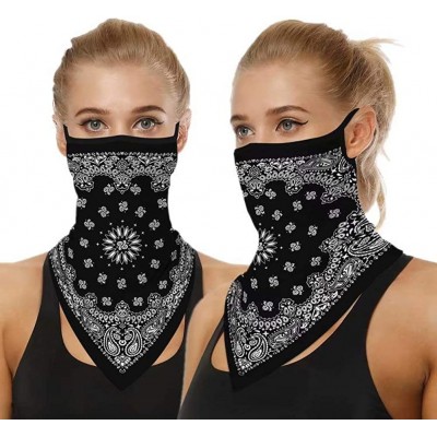 Balaclavas Face Scarf Bandana Ear Loops Face Rave Balaclava Men Women Neck Gaiters for Dust Wind Motorcycle Mask - Pattern 7 ...