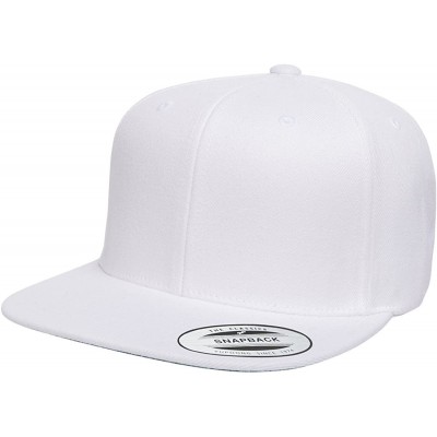 Baseball Caps Classic Snapback Pro-Style Wool Cap (White) - CZ12NV4E51J $23.22