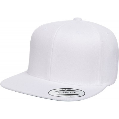 Baseball Caps Classic Snapback Pro-Style Wool Cap (White) - CZ12NV4E51J $10.91