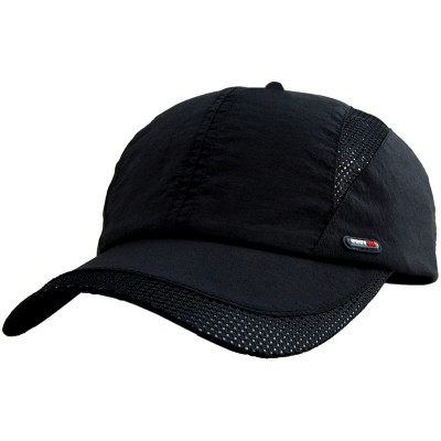 Baseball Caps Unisex Sun Hat-Ultra Thin Quick Dry Lightweight Summer Sport Running Baseball Cap - C-black - CW12I4IRIMJ $12.07