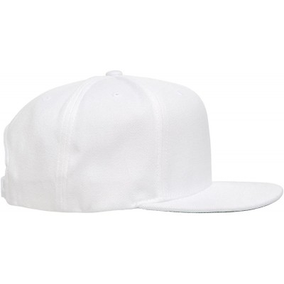 Baseball Caps Classic Snapback Pro-Style Wool Cap (White) - CZ12NV4E51J $10.91