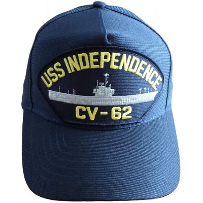 Baseball Caps USS Independence CV-62 Hat / USN Baseball Cap 9217- Dark Navy Blue- Adjustable - C311K5JSBB3 $21.65