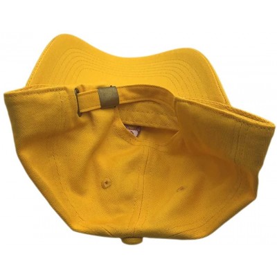 Baseball Caps Dad Hat Baseball Cap Unconstructed Adjustable Dad Hats for Men Embroidery Hat - Yellow - CV187WL2IQ2 $15.55