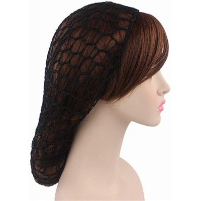 Skullies & Beanies Women Soft Rayon Snood Hat Hair Net Crocheted Hair Net Cap Mix Colors Dropshipping - Fw-12-green - C418RYX...
