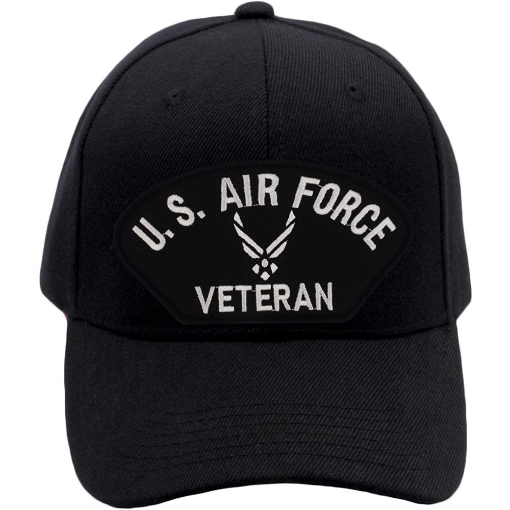 Baseball Caps US Air Force Veteran Hat/Ballcap Adjustable One Size Fits Most - Black - CY18KWG3ETL $22.47