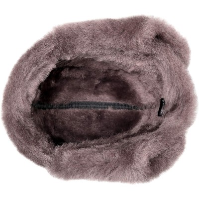 Bomber Hats Women's Shearling Sheepskin Aviator Russian Trapper Fur Winter Hat - Cashmere - C611NH5JOOF $46.49