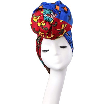 Headbands Stretch Turbans Head-Wrap for Women African Printed Long Hair Scarf Headband - Floral F - CY18I5K9AZI $10.47