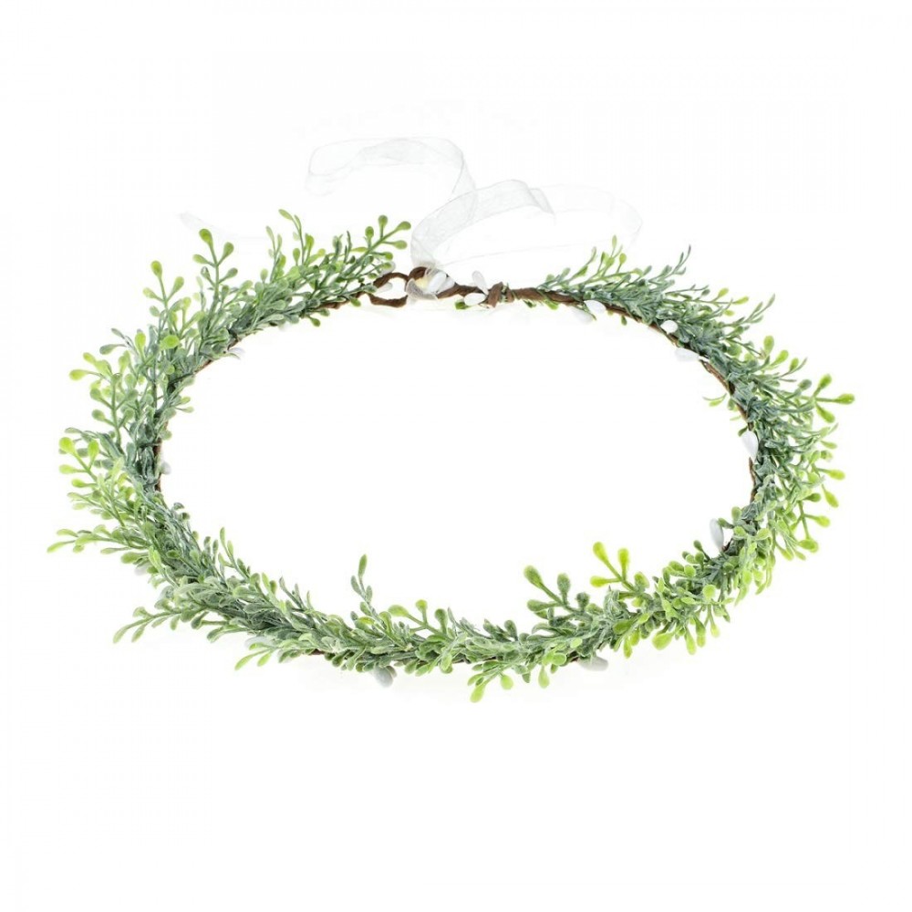 Headbands Bridal Green Leaf Crown Bohemian Headpiece Floral Headband Photo Prop (leaf) - leaf - CA18LL3SGYS $9.72