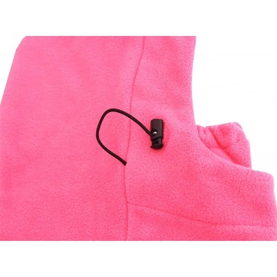 Balaclavas Parent Child Winter Double Layer Fleece Balaclava Adjustable Ski Mask Hood - Pink - Child - CQ18ZE676K7 $10.46