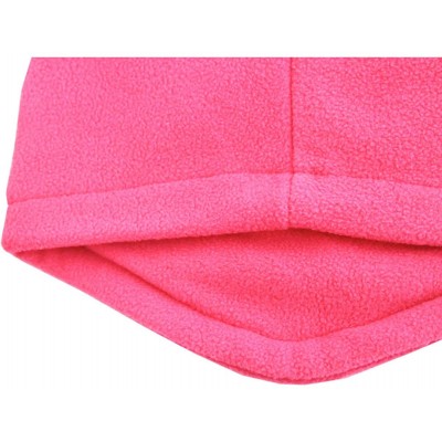 Balaclavas Parent Child Winter Double Layer Fleece Balaclava Adjustable Ski Mask Hood - Pink - Child - CQ18ZE676K7 $10.46