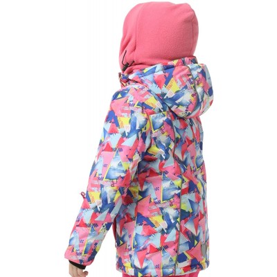 Balaclavas Parent Child Winter Double Layer Fleece Balaclava Adjustable Ski Mask Hood - Pink - Child - CQ18ZE676K7 $10.46