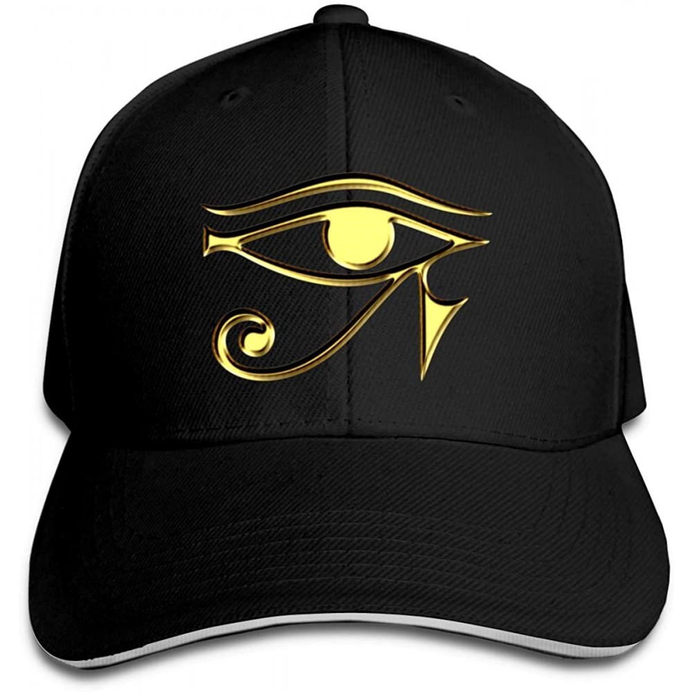 Baseball Caps Egyptian Ibis Ankh Horus Eye Baseball Cap Men's Women Sports Adjustable Dad Hat - Black - CT18QY24LY7 $11.95